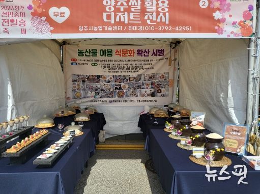 양주시, 천일홍 축제 쌀 디저트 전시…농산물 확산 보급에 앞장서