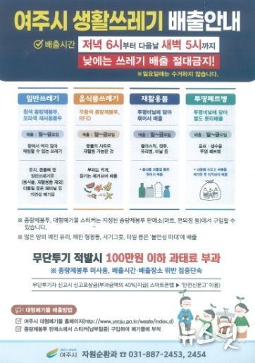 여주시, 생활 쓰레기 불법행위 야간단속 실시