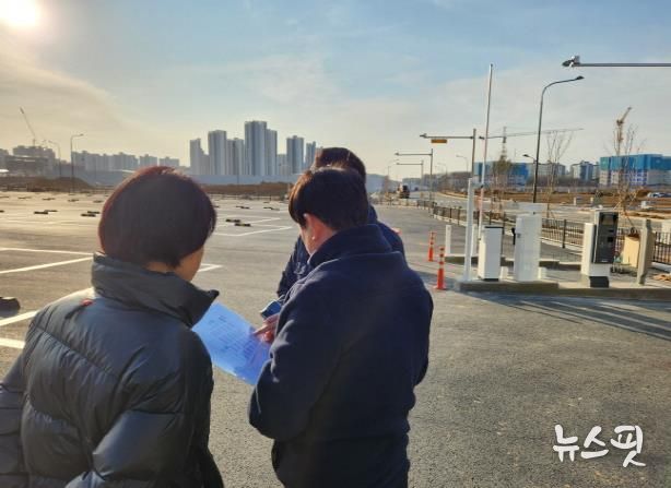 파주시, 지티엑스(GTX) 개통 앞두고 임시 공영주차장 현장 점검