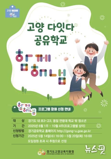 고양교육지원청, 고양 다잇다 공유학교 '함께해냄' 프로그램 운영, 체험을 넘어 성장과 진로 지원 본격화