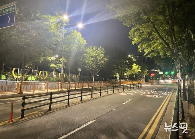 LED 가로등 설치 후