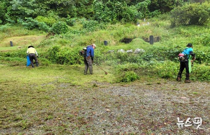 용인특례시 기흥구가 지곡동 공동묘지 환경을 정비했다.