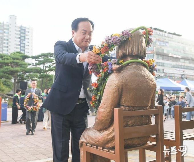 오산평화의소녀상 건립 9주년 기념식...미래 세대와 평화의 메시지 공유