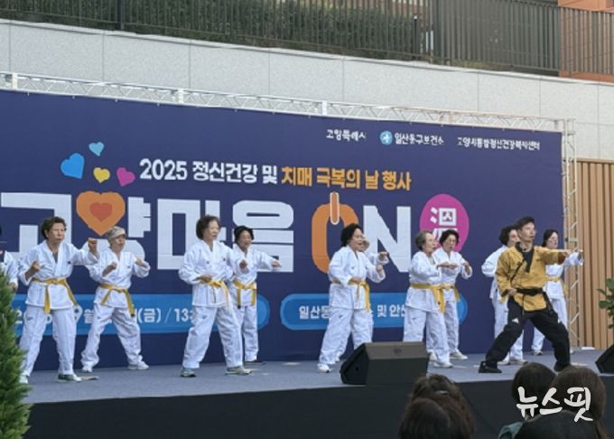 ‘치매극복의 날’행사에서 선보인 태권도 공연