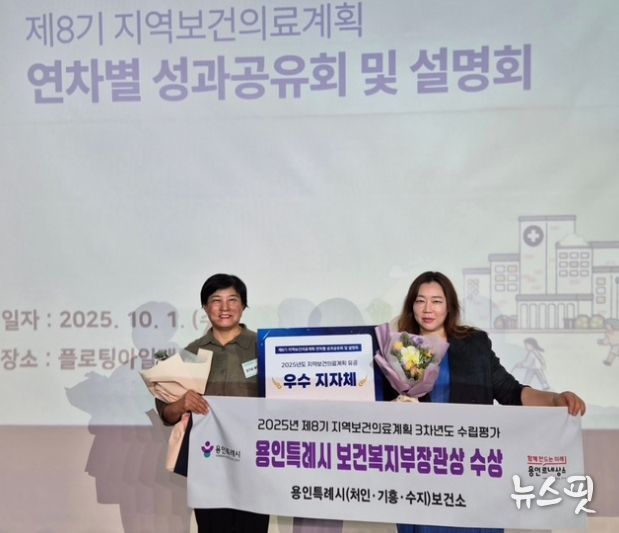 용인특례시는 ‘제8기 지역보건의료계획’ 3차년도 실행계획 수립 평가에서 보건복지부 장관 표창을 수상했다