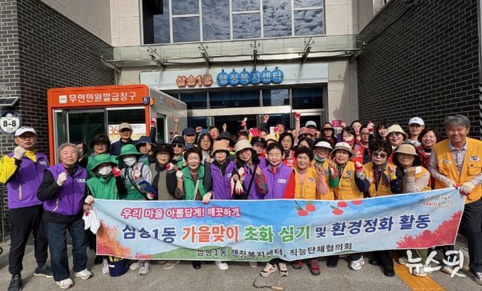 고양시 삼송1동, 가을맞이 국화 식재