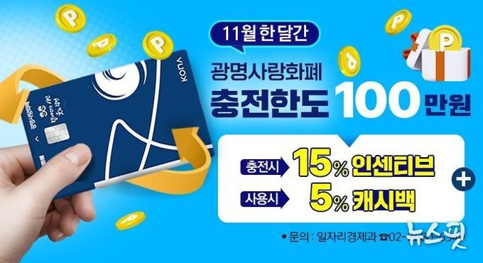 11월 광명사랑화폐 혜택 홍보 안내문