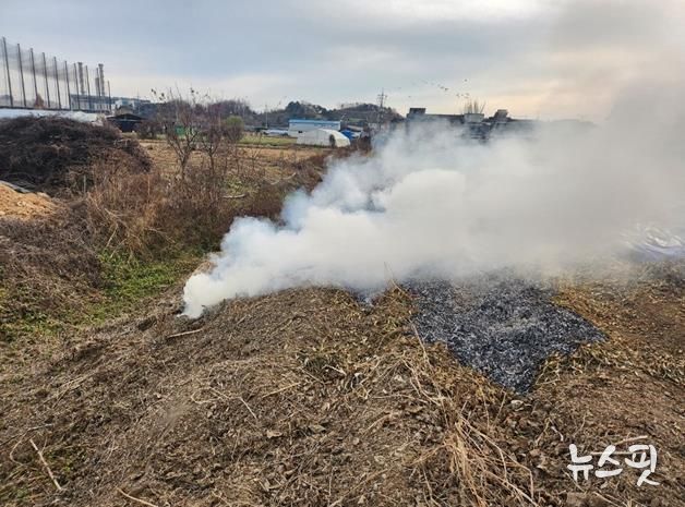 파주시, 운정신도시 외곽 불법소각 야간단속 실시