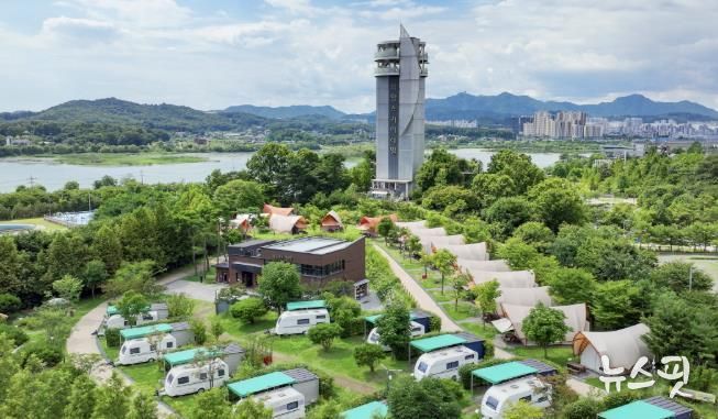 의왕시 왕송호수캠핑장 전경