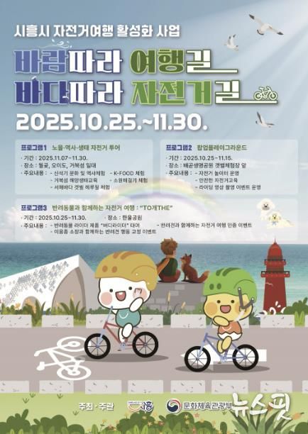 시흥시 자전거 여행 활성화 사업 '바람 따라 여행길 바다따라 자전거길' 포스터.(시흥시 제공)