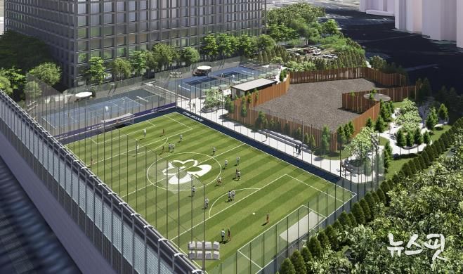 정자동 제설차량기지 체육시설 조감도