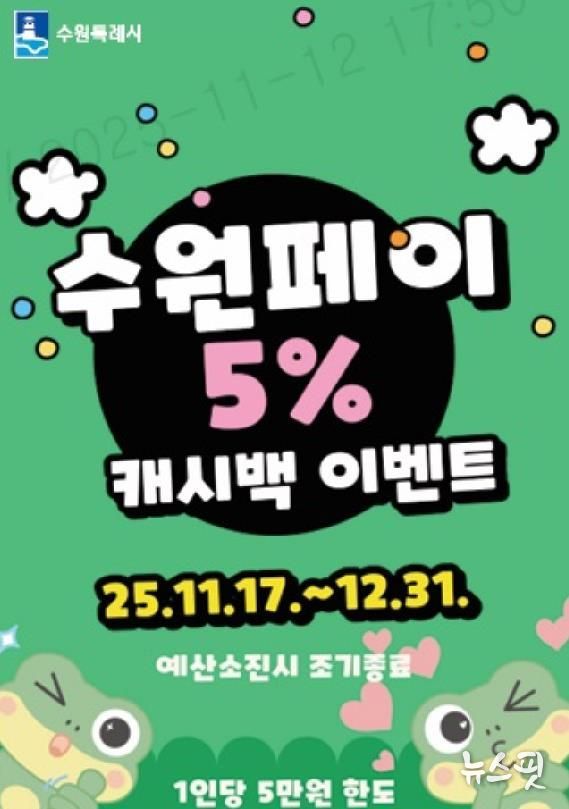 수원페이 5% 캐시백 이벤트 홍보물
