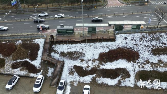 용인특례시가 수지구 성복동에 조성한 미세먼지 차단숲.(용인시 제공)