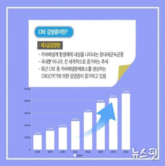 CRE 감염 증가 추이