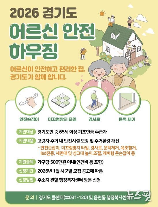 안성시, 어르신 안정 하우징, 햇살하우징 지원사업 신청 접수