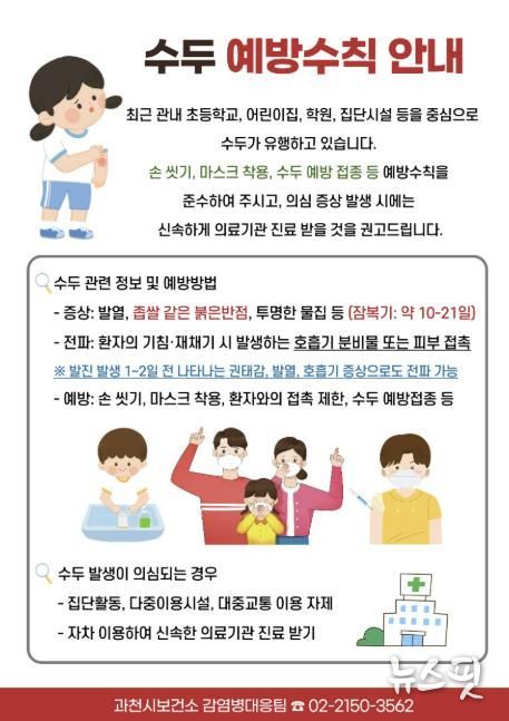 과천시, 방학 중에도 수두 확산 주의 당부