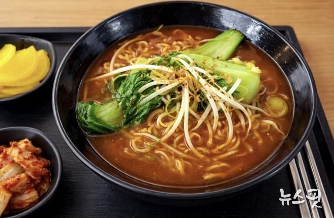 용인청경채 라면.(용인시 제공)