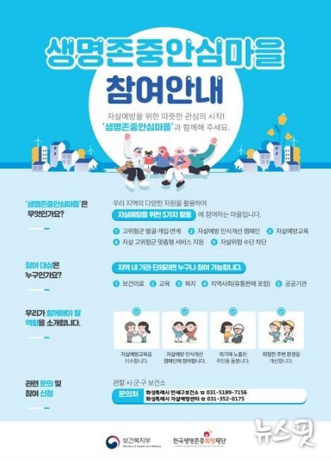 생명존중안심마을 포스터.(화성시 제공)