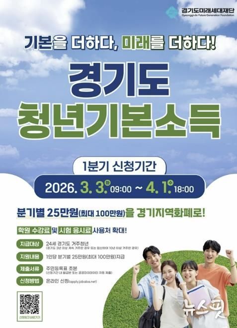 2026년 1분기 청년기본소득 포스터.(화성시 제공)